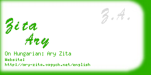 zita ary business card